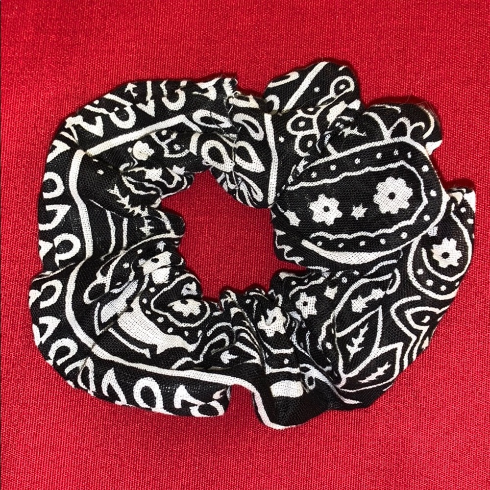 Black Bandana Scrunchie